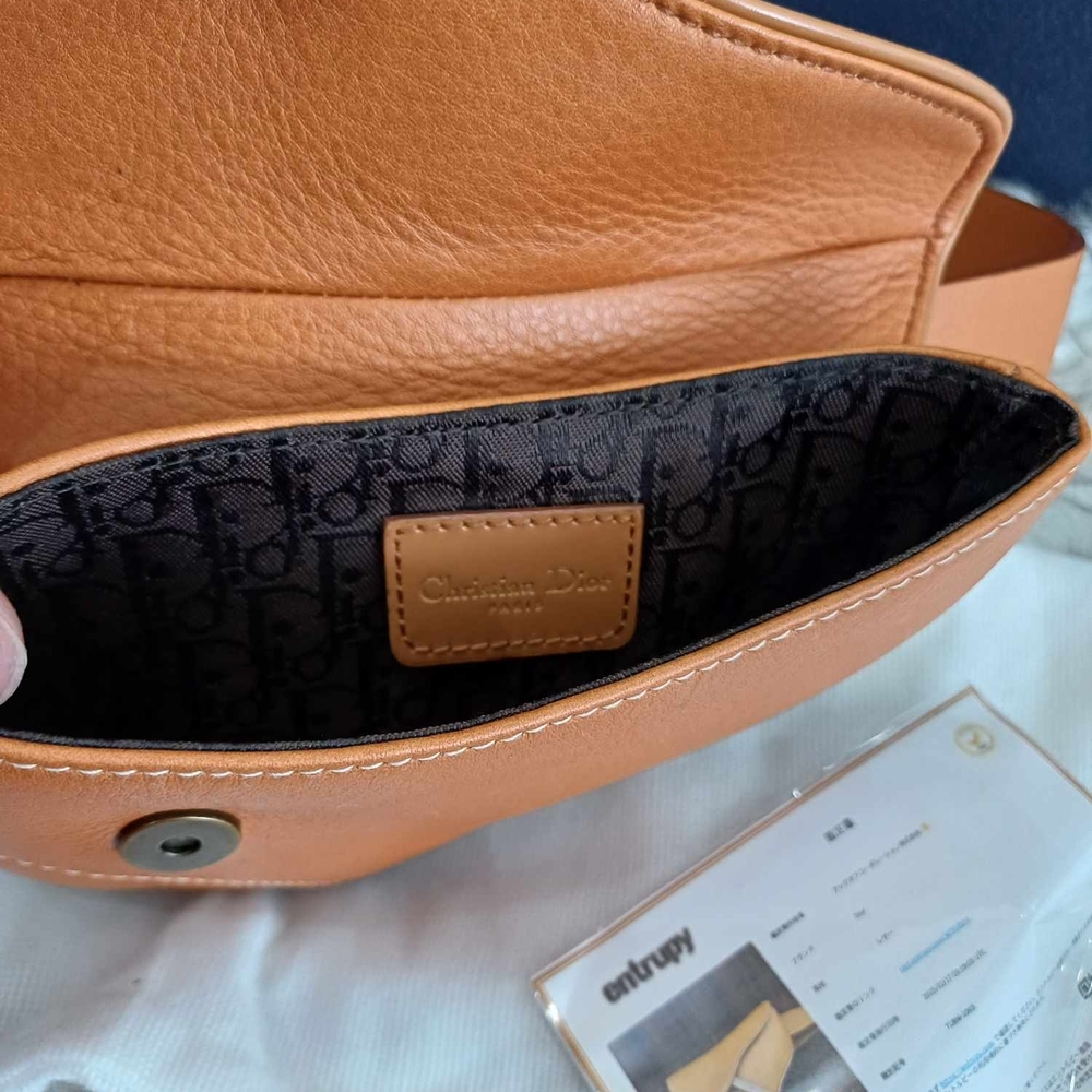 Dior Tan Leather Saddle Bag - Picture 6 of 15